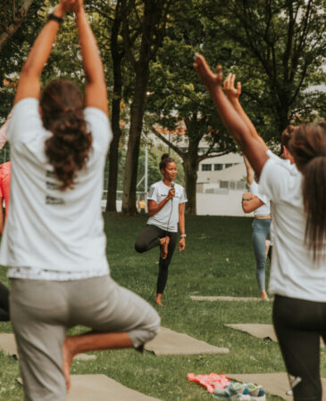 corporate yoga with Erika Johanna Iluszko